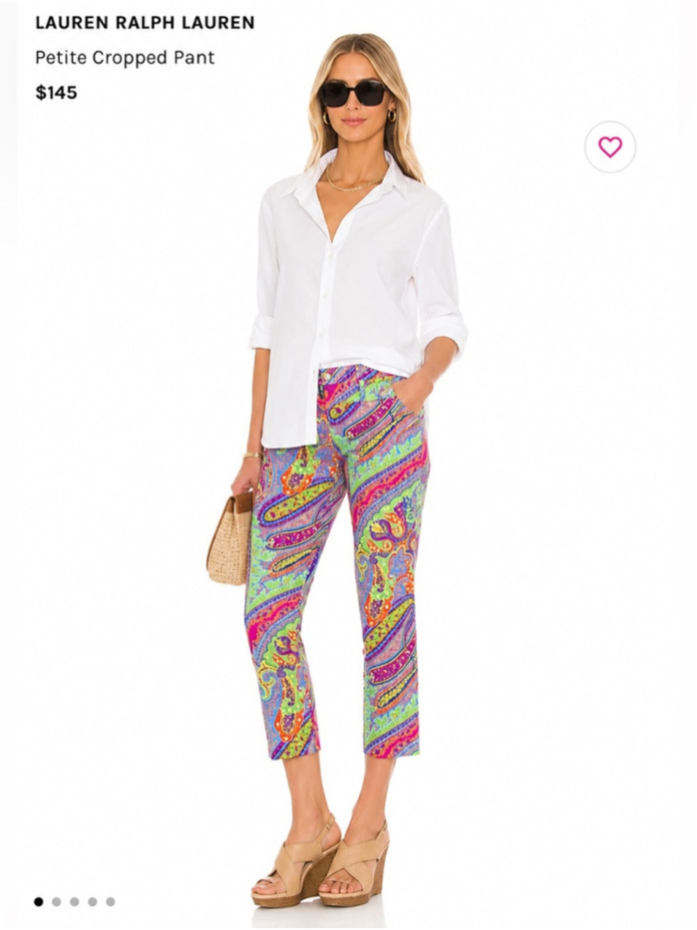 Lauren Ralph Lauren Cropped Paisley Print Pants - Multi petite